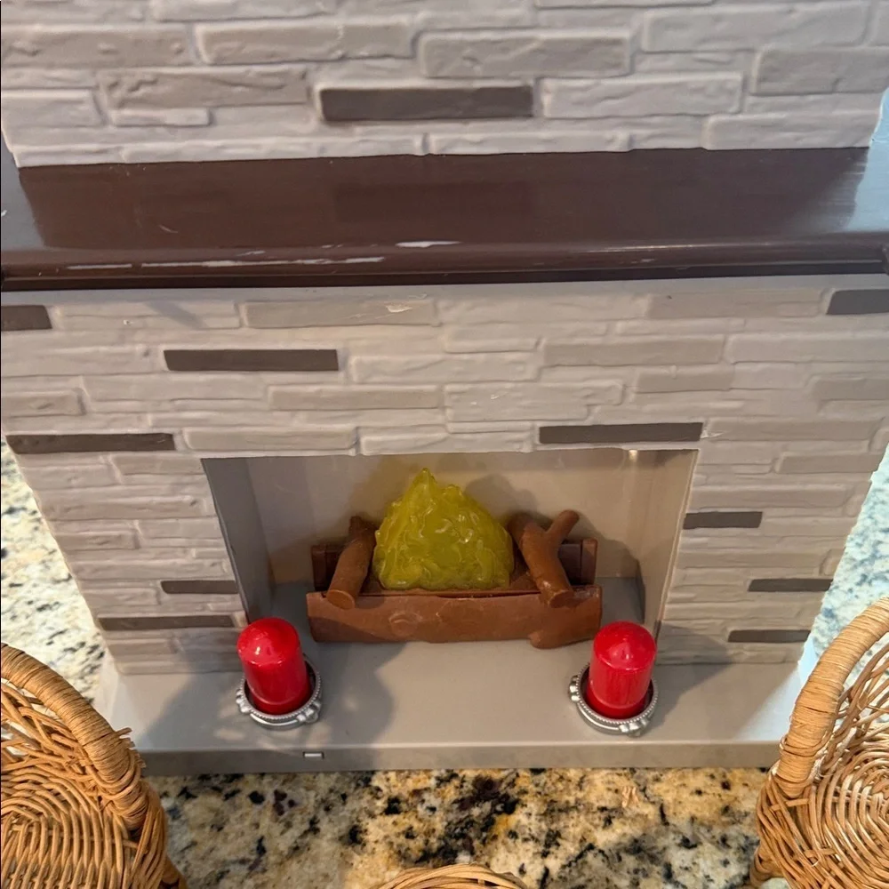 Our Generation Holiday Fireplace, American Girl S'mores Set & Wicker Furniture